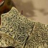 Opvouwbare Messing Quran Rehal Standaard met Gegraveerd Ontwerp