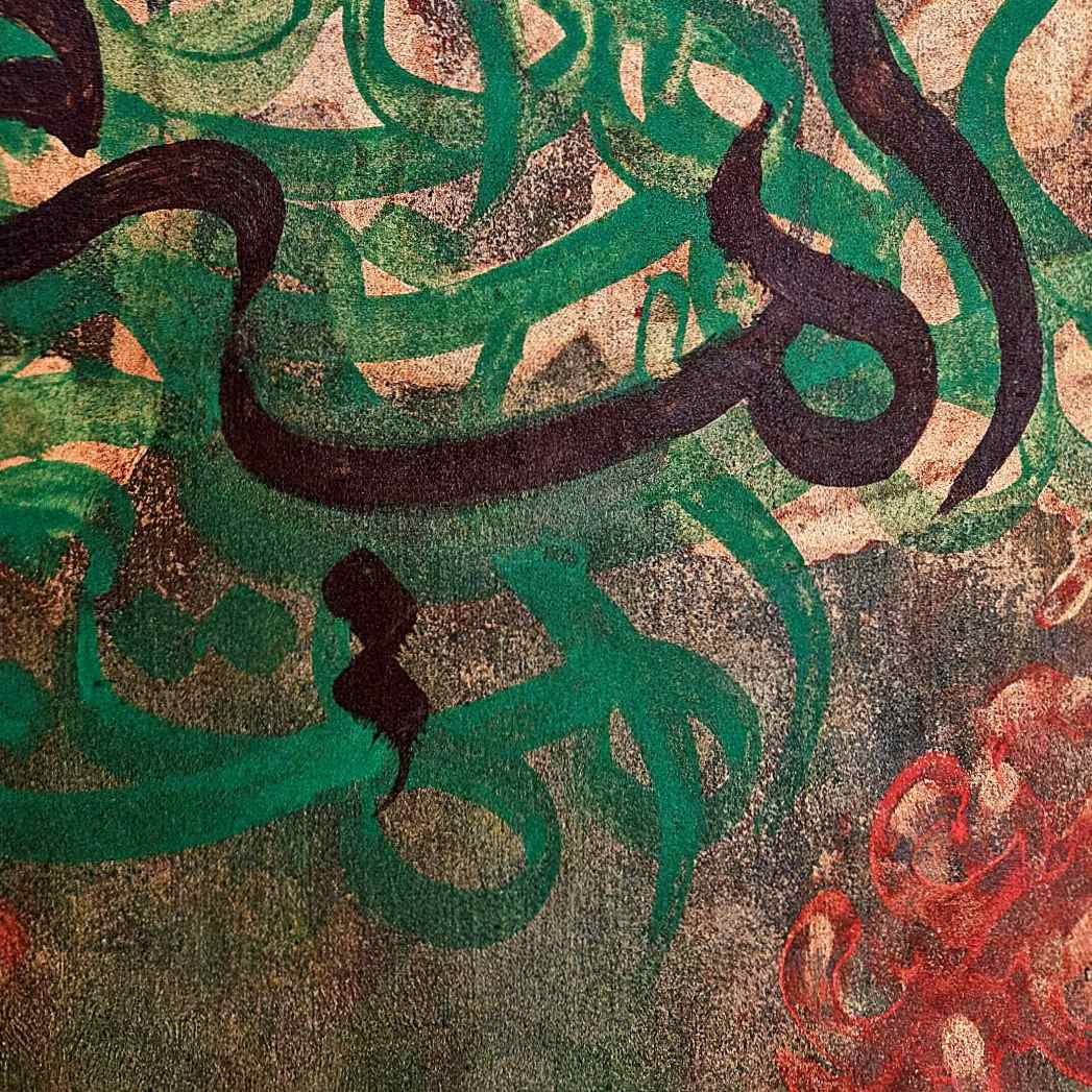 Perzische Kalligrafie op Canvas door Daniel Bakshi