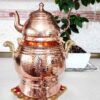 Perzische Koperen Dubbele Theepot Geslagen Model Abnus