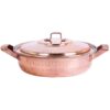 Perzische Koperen Sautépan – Gehamerd met Deksel (Negar Model)