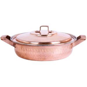 Perzische Koperen Sautépan – Gehamerd met Deksel (Negar Model)