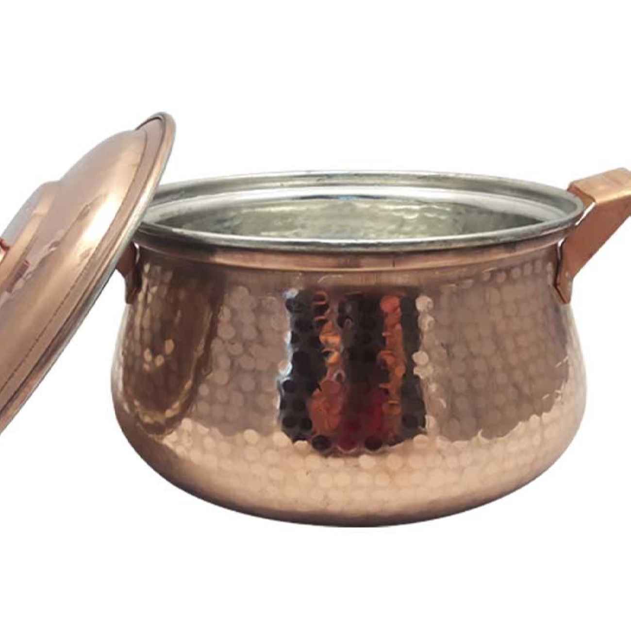 Iraanse Koperen Kookpan – Klassieke oosterse stijl (gehamerd), model Khosrow