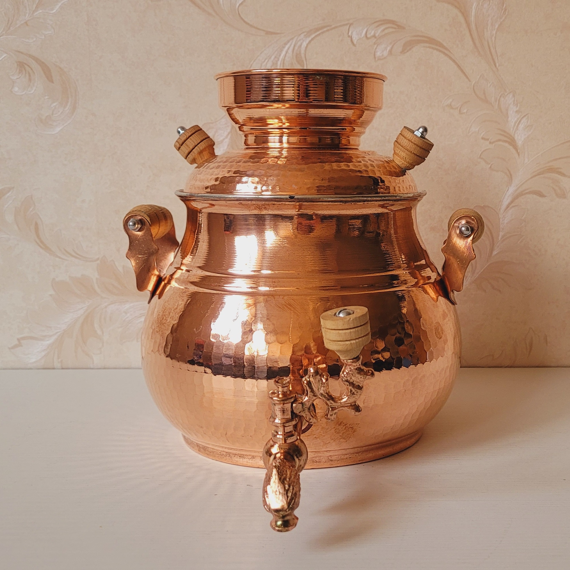 Perzische Koperen Fornuis Samovar Theemaker Model Zohreh