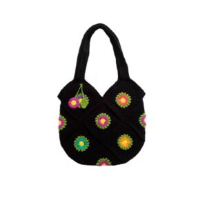 Handgeweven Crochet Tote Bag met Kamille Design