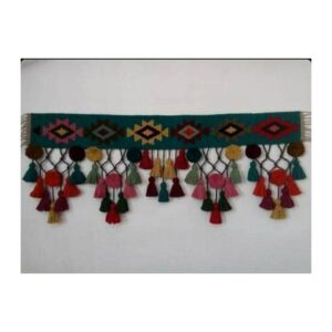Perzische DIY Kwast Wandhanger – Groen Handgeweven Wol