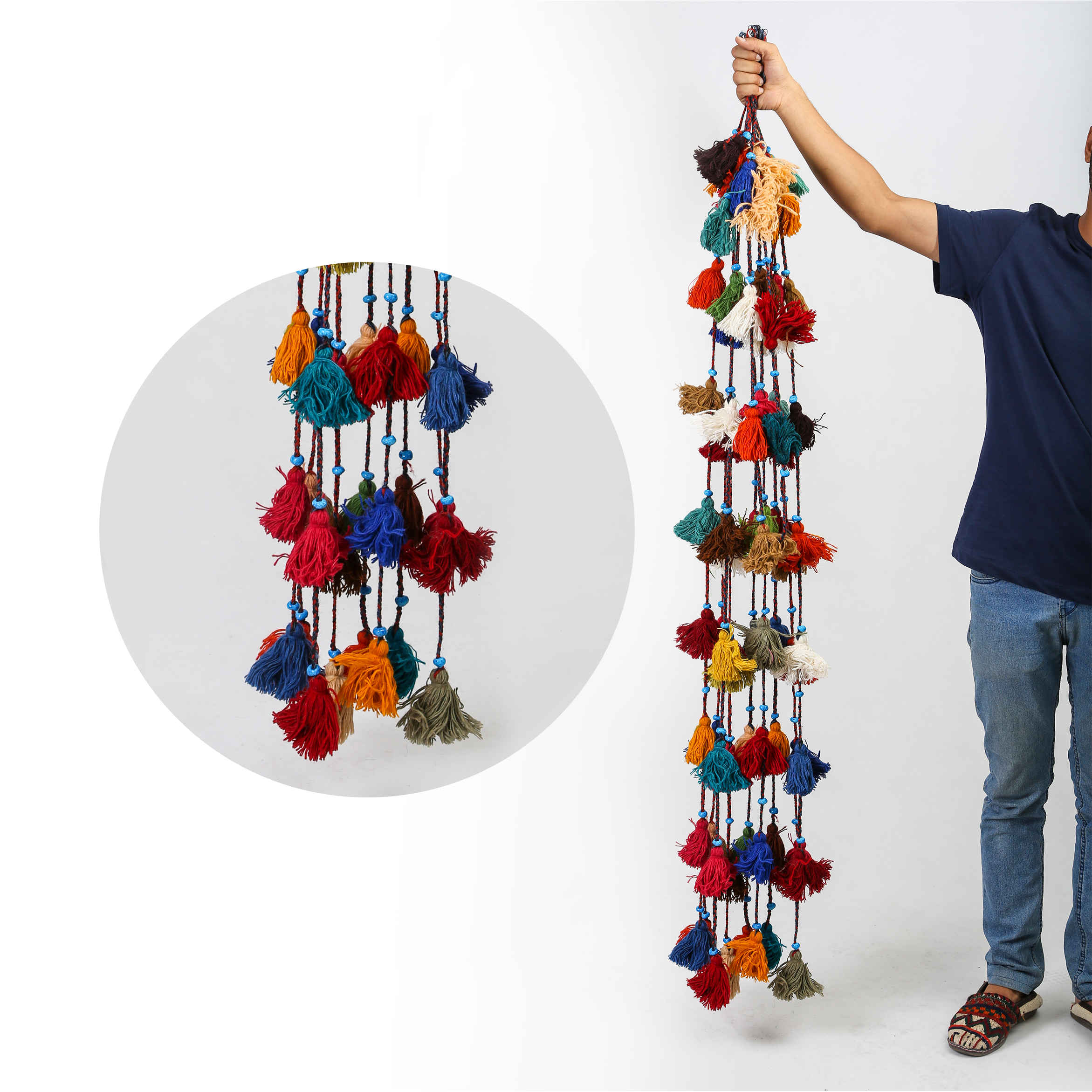 Perzische DIY Kwast Wanddecoratie – Traditioneel Rood (10 Stuks)