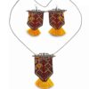 Perzische Geborduurde Oorbellen & Ketting Set Model Balochi