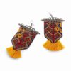 Perzische Geborduurde Oorbellen & Ketting Set Model Balochi