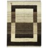 Handgeknoopt Perzisch geometrisch Gabbeh tapijt - Met rand, Bruin, Wol