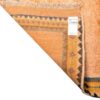 Handgeknoopt Perzisch minimalistisch Gabbeh tapijt - Geometrische rand, Oranje, Wol