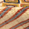Handgeknoopt Perzisch gestreept geometrisch Gabbeh tapijt - Crème, Wol