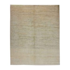Handgeknoopt Perzisch minimalistisch Gabbeh tapijt – Effen, Crème, Wol