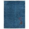 Authentiek handgeknoopt Perzisch minimalistisch Gabbeh tapijt - Effen, Marineblauw, Wol