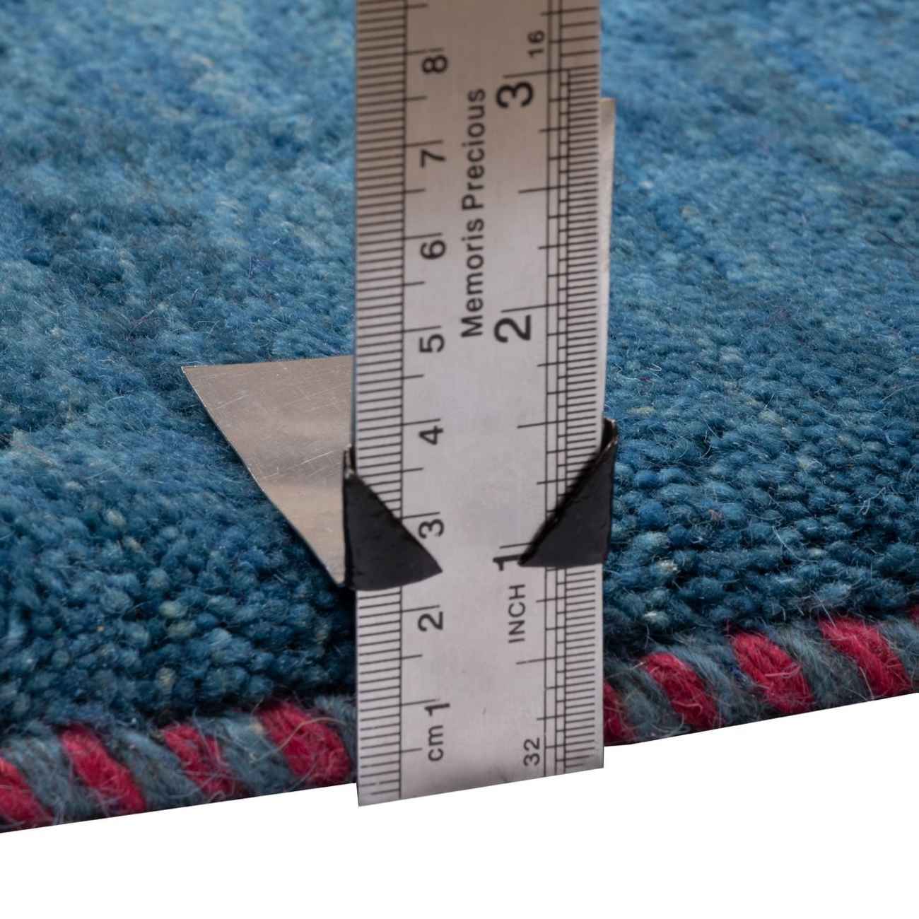 Authentiek handgeknoopt Perzisch minimalistisch Gabbeh tapijt – Effen, Marineblauw, Wol