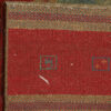 Authentiek handgeknoopt Perzisch gestreept Gabbeh tapijt - Rood, Wol