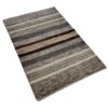 Handgeknoopt Perzisch gestreept Gabbeh tapijt - Bruin, Wol