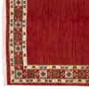 Handgeknoopt Perzisch minimalistisch Gabbeh tapijt - Bloemrijke rand, Rood, Wol