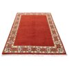 Handgeknoopt Perzisch minimalistisch Gabbeh tapijt - Bloemrijke rand, Rood, Wol