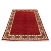 Handgeknoopt Perzisch minimalistisch Gabbeh tapijt - Bloemrijke rand, Rood, Wol