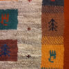 Handgeknoopt Perzisch Kheshti Gabbeh tapijt - Geometrisch, Kastanjebruin, Wolmix