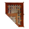 Handgeknoopt Perzisch Kheshti Gabbeh tapijt - Geometrisch, Kastanjebruin, Wolmix