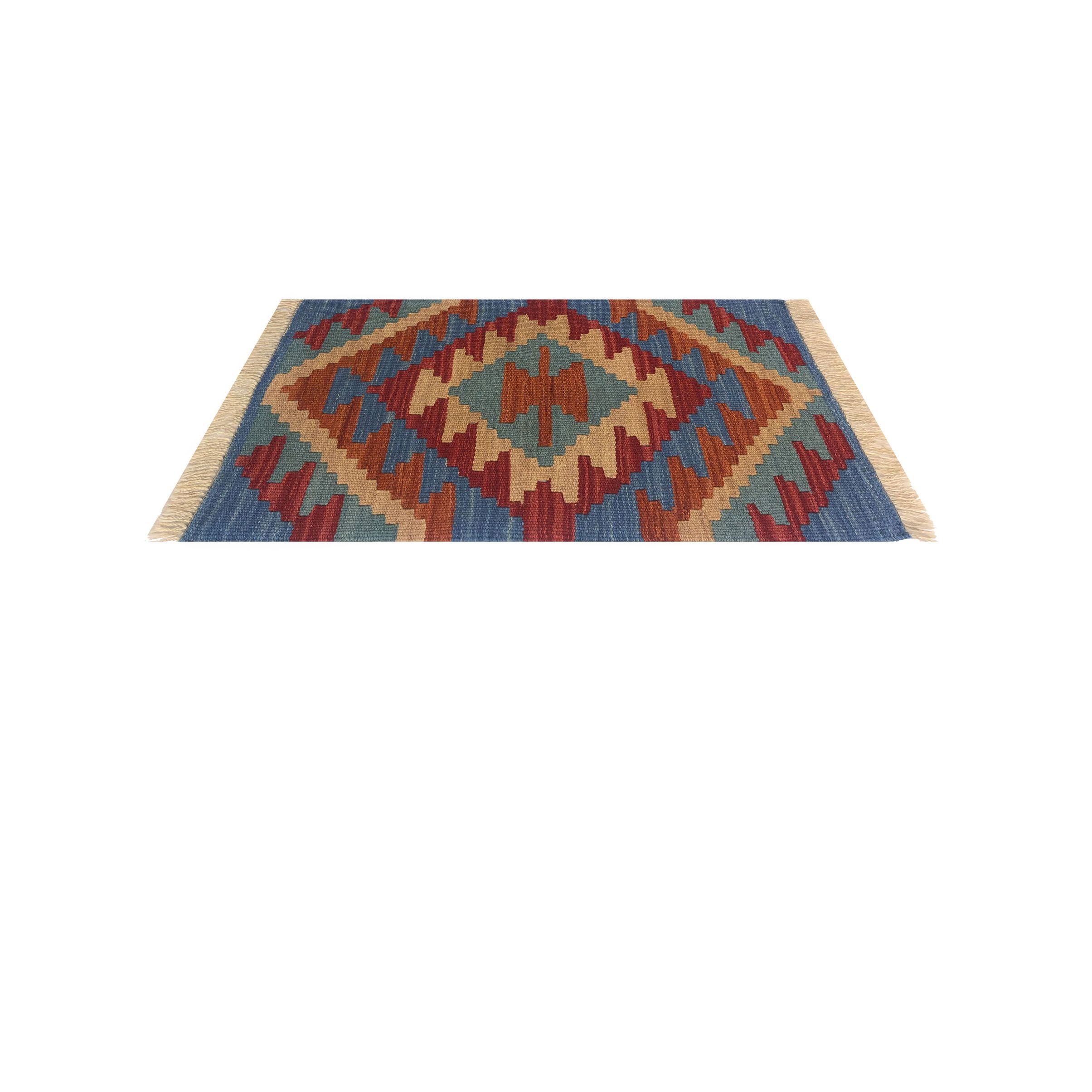 Perzische Firuzabad Qashqai Kelim, geometrisch ambacht van wol