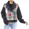 Perzische Loszittende Manto voor Vrouwen met Patchwork Design