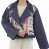 Perzische Loszittende Manto voor Vrouwen met Patchwork Design