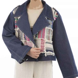 Perzische Loszittende Manto voor Vrouwen met Patchwork Design