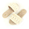 Melkachtige Macramé Boho Chic Slippers – Dames