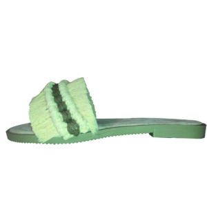 Melkachtige Macramé Boho Chic Slippers – Model Baft