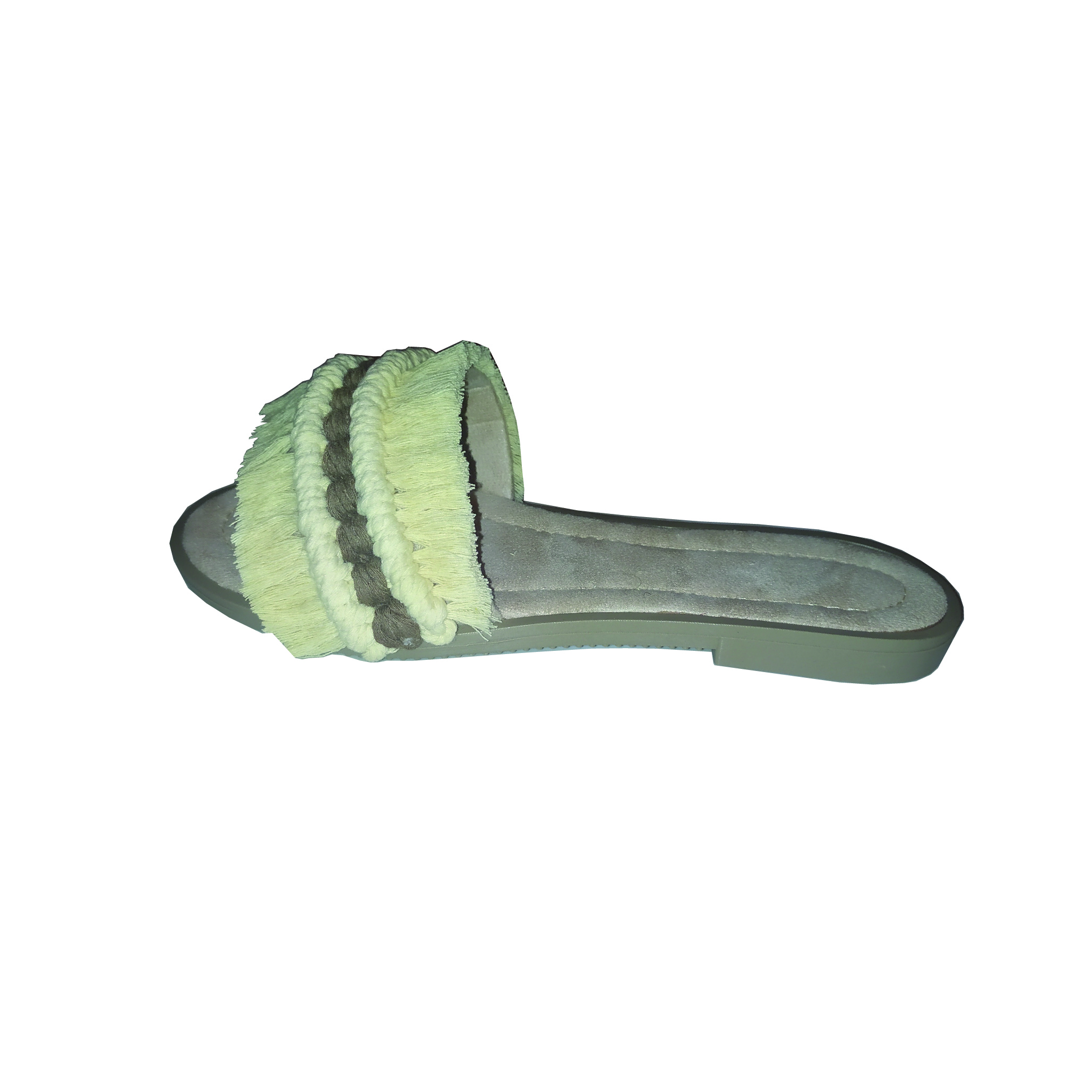 Melkachtige Macramé Boho Chic Slippers – Model Baft