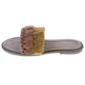 Bruine Macramé Boho Chic Slippers – Dames