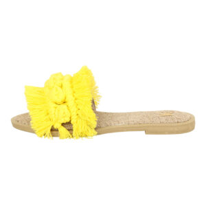 Gele Macramé Boho Chic Slippers – Dames
