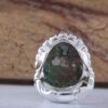 Perzische Neyshabur Turkooise Zilveren Ring voor Mannen Handgemaakt AM_4806