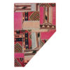 Perzisch Patchwork Kilim Tapijt Handgeweven Geometrisch Roze