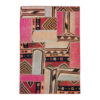 Perzisch Patchwork Kilim Tapijt Handgeweven Geometrisch Roze