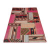 Perzisch Patchwork Kilim Tapijt Handgeweven Geometrisch Roze
