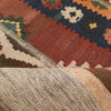 Perzisch Patchwork Kilim Tapijt Handgeweven Geometrisch Bruin