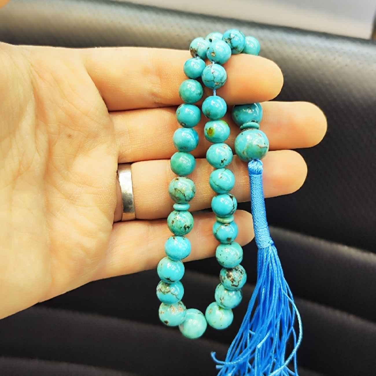 Perzische Neyshabur Turkooise Rozenkrans: 33 Gebedskralen Tasbih