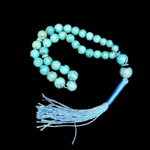 Perzische Neyshabur Turkooise Rozenkrans: 33 Gebedskralen Tasbih