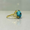 Perzische Neyshabur Turquoise Zilveren Ring voor Vrouwen – Vlinder