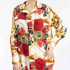 Perzische Stijl Dames Tuniek Top met Bloemmotief