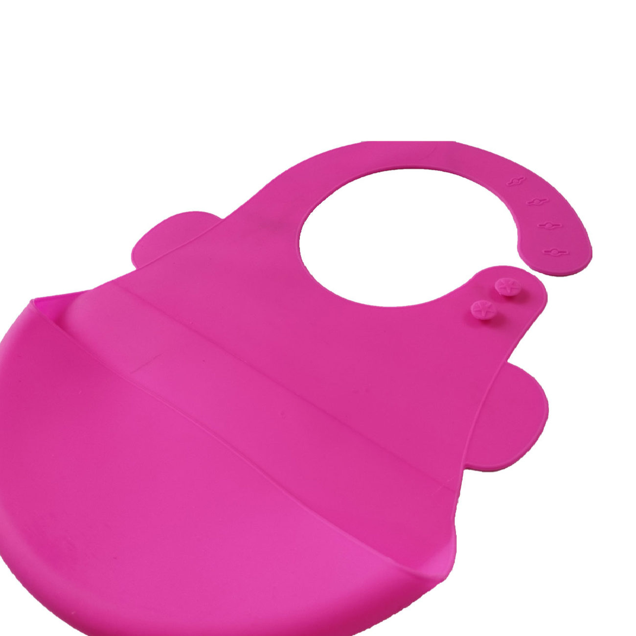 Roze Siliconen Babyslabbetje – Waterdicht & Verstelbaar