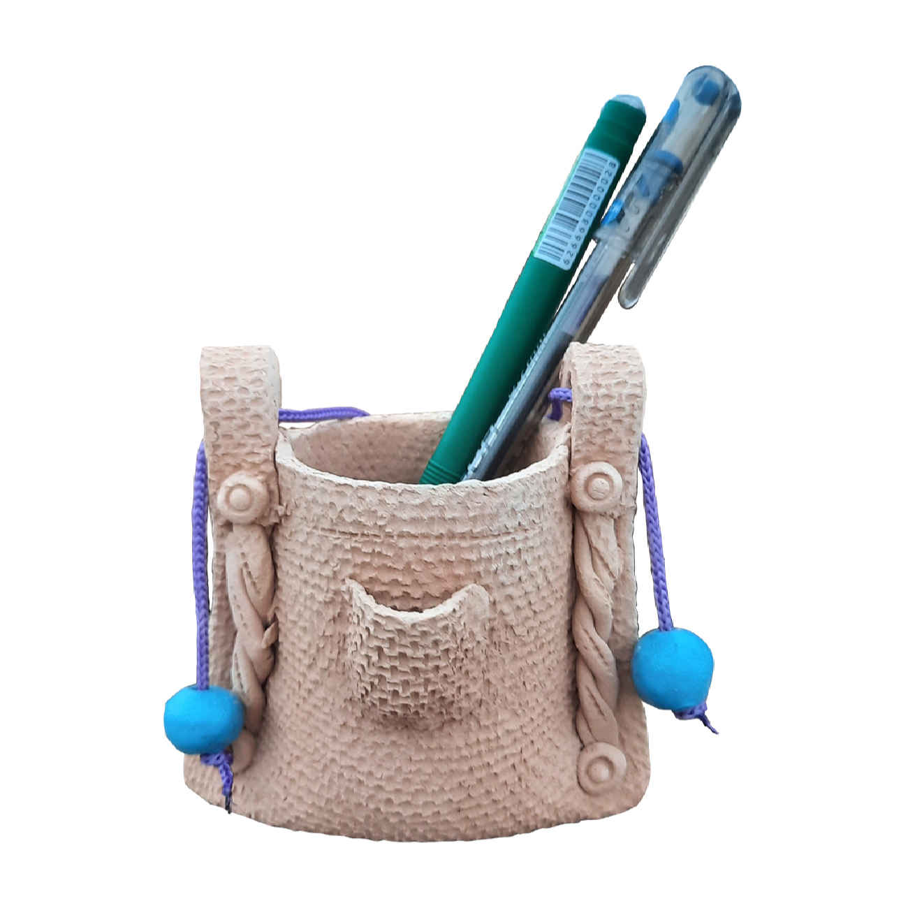 Aardewerken Make-up Borstelhouder – Jutezak Ontwerp (Set van 2)