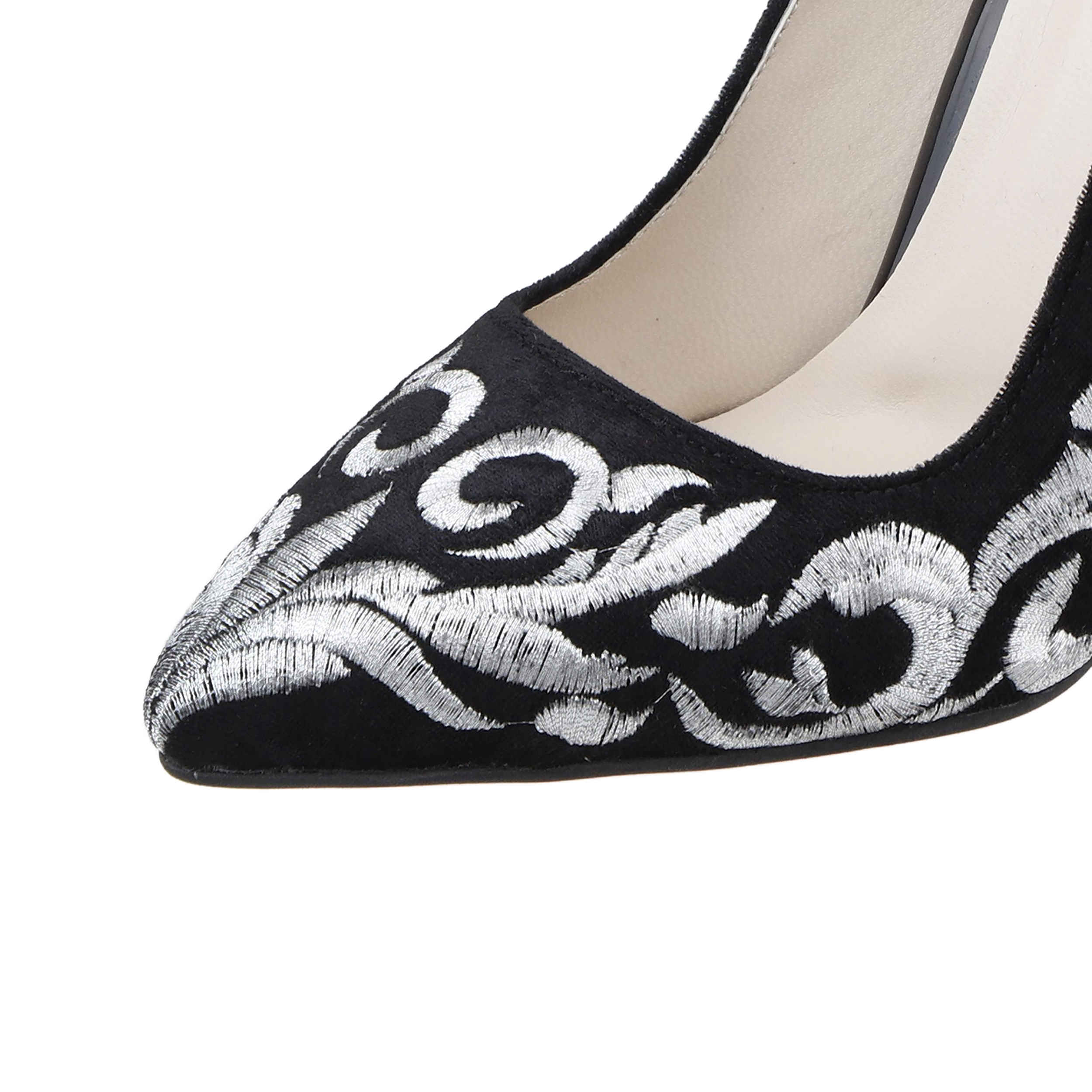 Pump Heels voor Dames met Geborduurd Ontwerp