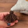 Punch Needle Kussenhoes – Geborduurde Bladeren Creme Ontwerp (Set van 2)