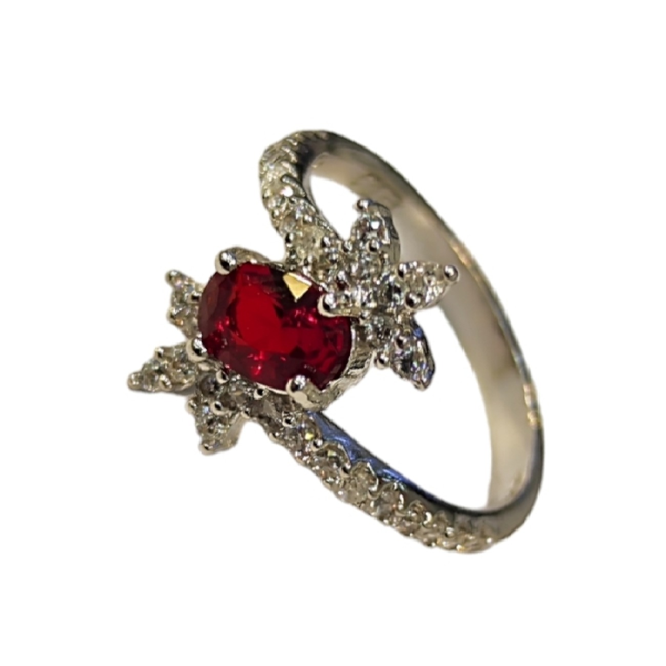 Prinses Robijn Verlovingsring Zilver – Bliss Collectie