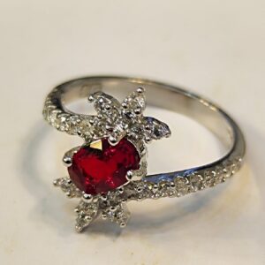Prinses Robijn Verlovingsring Zilver – Bliss Collectie