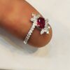 Prinses Robijn Verlovingsring Zilver – Bliss Collectie